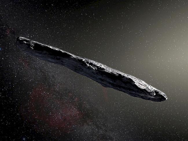 Illustration des Asteroiden Oumuamua (Archiv)