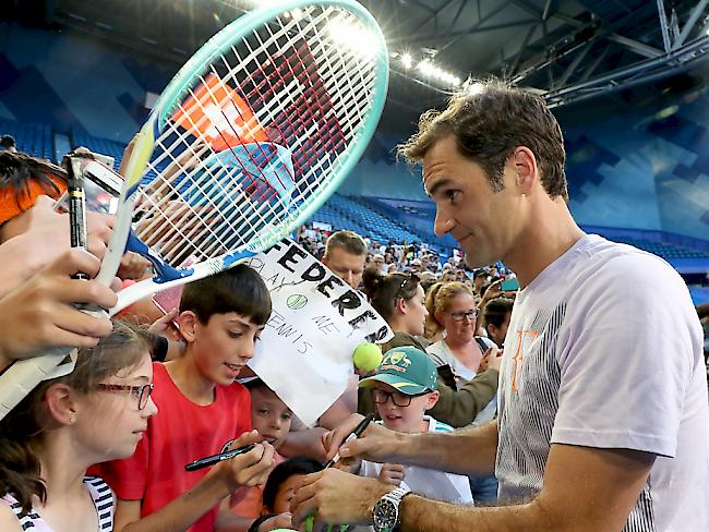 Roger Federers Autogramme sind nach seinem zweiten Sieg gefragt