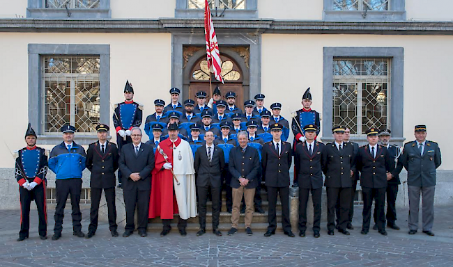 Am Freitag wurden in der Kathedrale von Sitten 17 Polizisten vereidigt. 