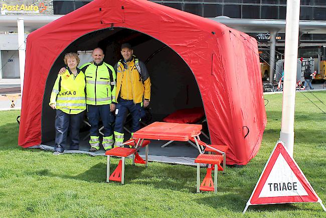 Ein Zelt zur Patientenbehandlung.