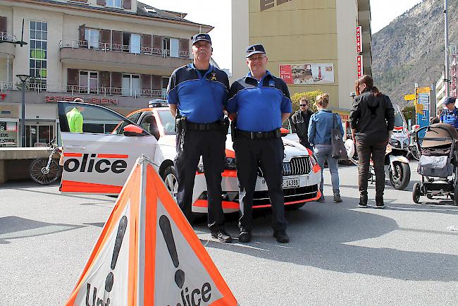 Auch die Walliser Kantonspolizei und die Gemeindepolizei Visp waren anwesend.
