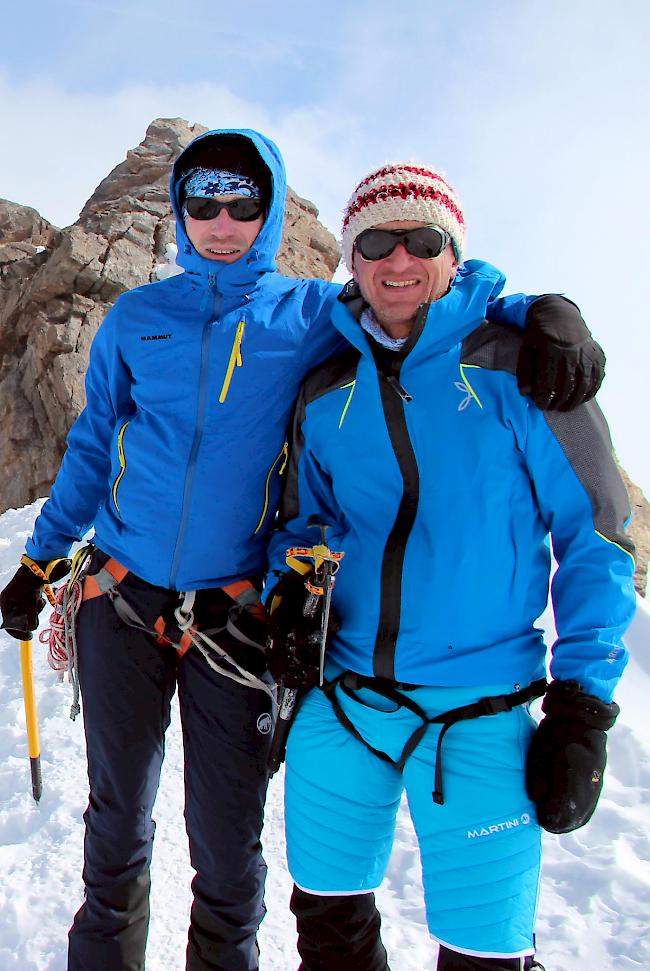 Überlebt. Thomas Hartl und Thomas Schöberl aus Bayern haben einen Schneesturm im Monte-Rosa-Gebiet nur dank einer gezielten Überlebensstrategie überstanden.