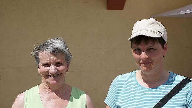 Agnes Escher (73) aus Simplon Dorf und Denise Schinner (48) aus Ried-Brig.