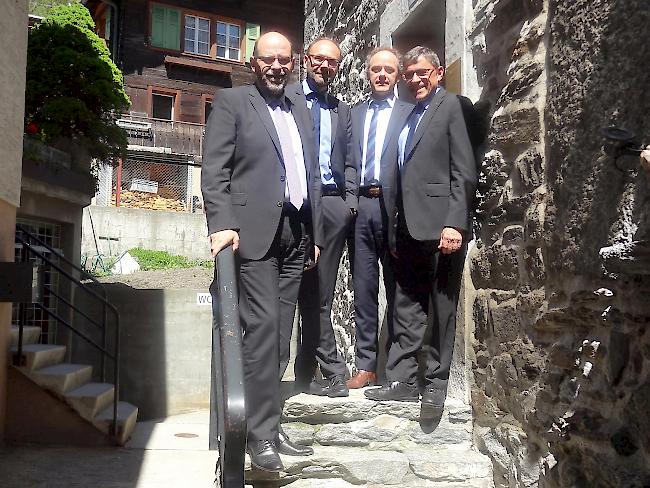 Verwaltungsrat, Betriebs- und Geschäftsführer der Aletsch AG (von links): Michel Schwery, Diego Pfammatter, Urs Hildbrand und Paul Fux.