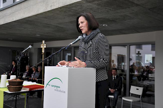dank dem Anbau ist das Bettenangebot für die nächsten Jahre gesichert, sagt die Walliser Gesundheitsministerin Esther Waeber-Kalbermatten.