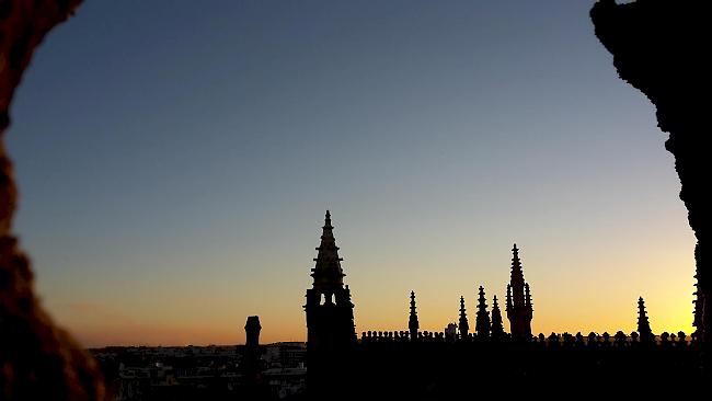 Sonnenuntergang von der Kathedrale aus betrachtet