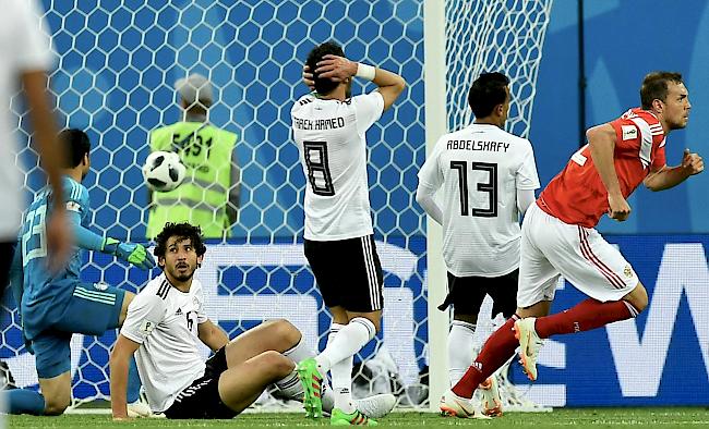 Ein Eigentor Ägyptens führte zu Russlands 1:0 nach der Pause.
