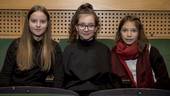 Noemi Teles Pereira (12), Lara Henriques Soares (11) und Hanna Zahn (11), Visp.