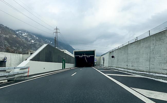 Ende März/Anfang April kommt es beim A9-Tunnel Turtmann zwischen Susten und Gampel zu drei Nachtsperrungen.