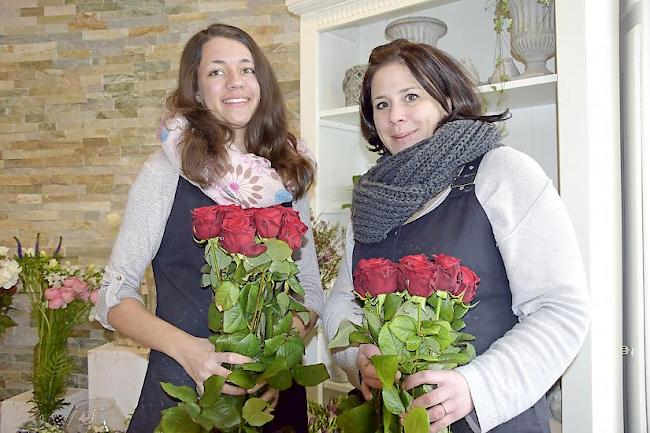 Die Damen vom «Blüetutröim» in Visp mit Corinne Theler (r.).