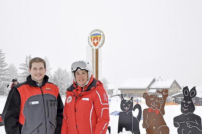 Philipp Gattlen, Geschäftsführer der Moosalp Bergbahnen AG und Ines Lengen, Leiterin der Schneesportschule Bürchen-Törbel.