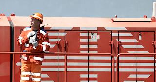 SBB-G&uuml;terzug (Cargo) im Rheinhafen in Basel (Archivbild)