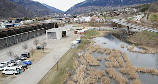 Blick &uuml;bers Biotop in Gamsen am Dienstag dieser Woche.