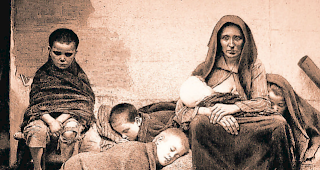 Der Nahrungsmittelmangel traf vor allem die kinderreichen Familien sehr hart.