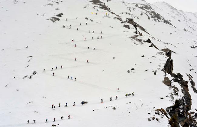 Die Rennläufer unterwegs rund ums Rothorn.