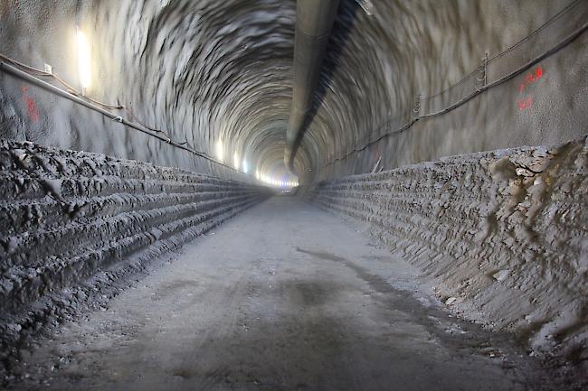 Tunnel Visp im Ausbau.