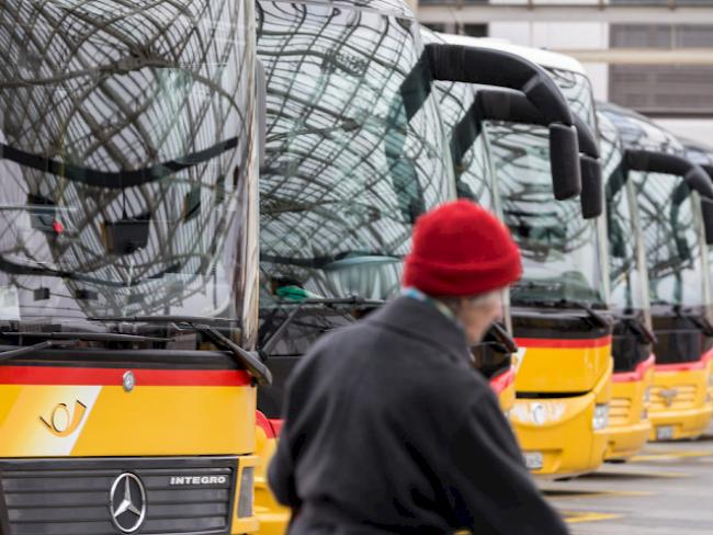 Postautos in Chur: grössten Passagierzuwachs gab es in Graubünden