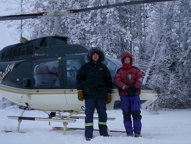 Auch im Winter ist Aufdenblatten stets mit dem Helikopter unterwegs.