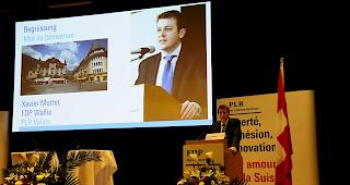 Der Walliser FDP-Pr&auml;sident Xavier Mottet an der DV in Brig