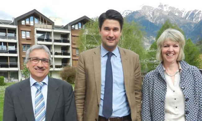 Von links: René Welschen (VR-Vizepräsident), Aron Pfammatter (VR-Präsident), Beatrice Hutter (VR).