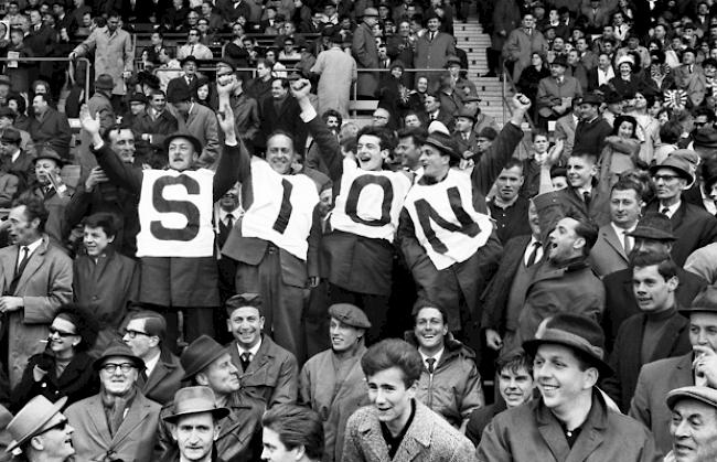 Erster Cupsieg des FC Sitten im Jahr 1965: Sitten - Servette 2:1.