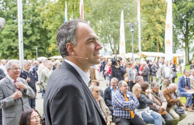 CVP-Präsident Christophe Darbellay am letzten Parteitag (Archivbild).