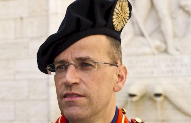 Der scheidende Kommandant der Schweizergarde Daniel Anrig
