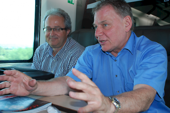 Staatsratspräsident Jacques Melly führt die Walliser Regierungsdelegation an.