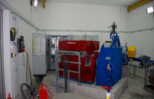 Zentrale des Kraftwerks Siwibach (Maschinengruppe 1).