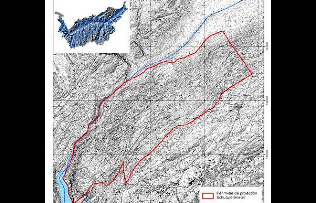 Das Schutzgebiet Aletschwald auf der Karte