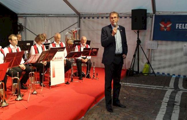 Gemeindepräsident Manfred Holzer bei der offiziellen Eröffnung