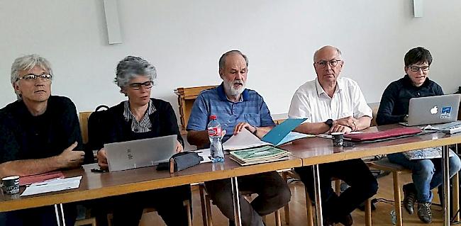 Vorstand der Oberwalliser Gruppe Umwelt und Verkehr (von links): Reinhold Schnyder, Christine Kuster, Edgar Salzmann, Thomas Burgener und  Brigitte Wolf.