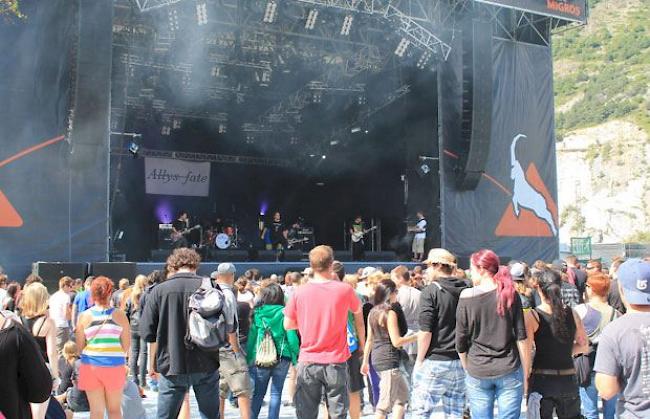 Die Oberwalliser Band Allys Fate rockte die Bühne 2 am Donnerstagnachmittag