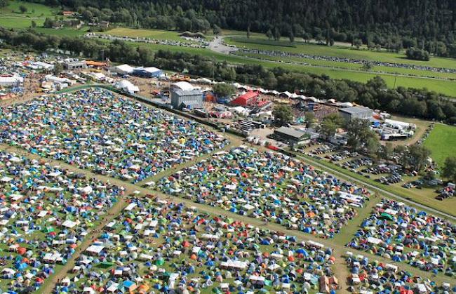 Das Open Air Gampel von oben