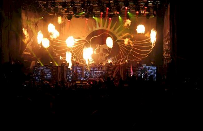 Feuer und Flammen im Konzert von Volbeat am Donnerstag