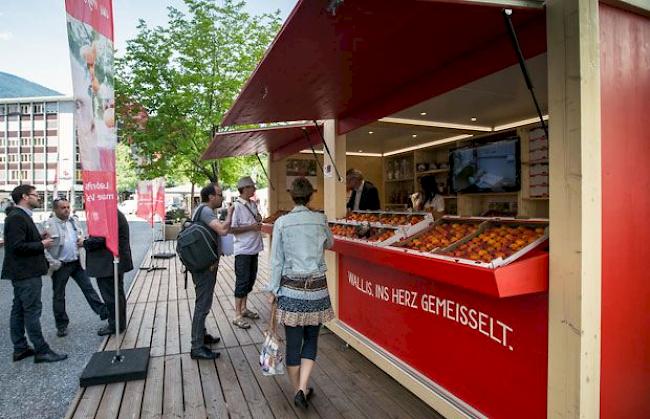 Kiosk auf dem Place de Midi in Sitten