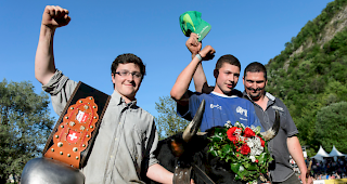 Vorjahressieg unter dem neuen Besitzer Patrick Perroud aus Oulens (VD) wiederholt: Kampfkuh &laquo;Fr&eacute;gate&raquo;.