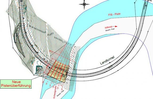 Pistenverbreiterung Landtunnel