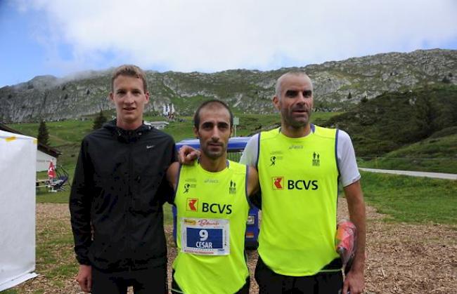 Liefen im vergangenen Jahr aufs Podest: Marcel Berni, César Costa und Pierre-André Ramuz (von links).