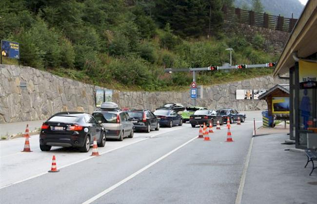 Der Autoverlad in Goppenstein (Archiv)