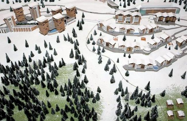 Ein Modell des geplanten Luxus-Resorts (Archiv)