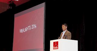 Damian Constantin, Direktor von Valais/Wallis Promotion, an der GV im Zentrum Sosta in Susten