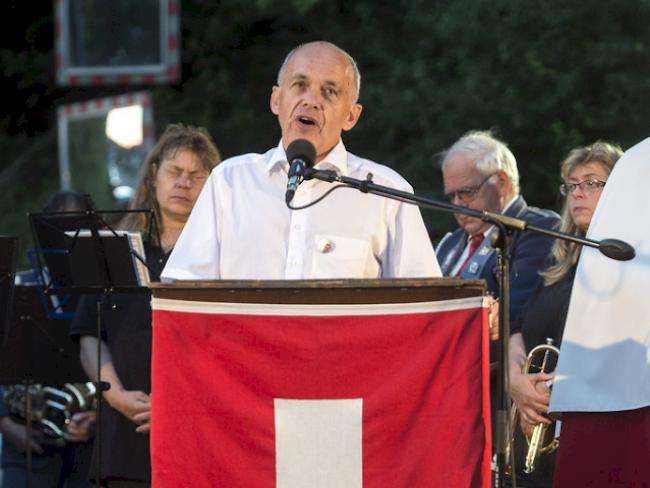 Bundesrat Ueli Maurer hält seine 1. August-Rede in Lützelflüh