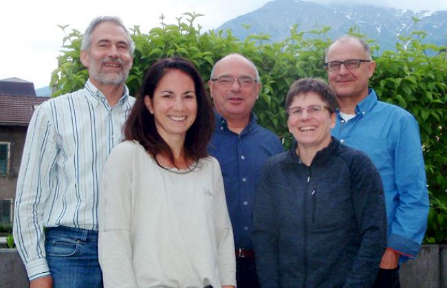 Die Kandidaten der Grünen Oberwallis (von links): Peter Kälin, Ursula Stüdi, Andreas Weissen, Brigitte Wolf und Stéphane Andereggen.