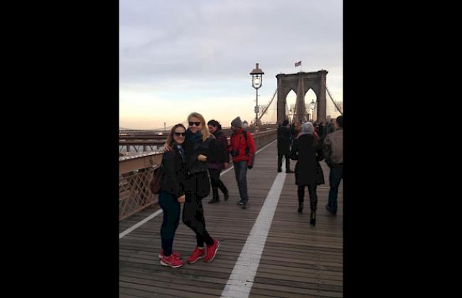 Mit Helene Eulenstein auf der Brooklyn Bridge in New York