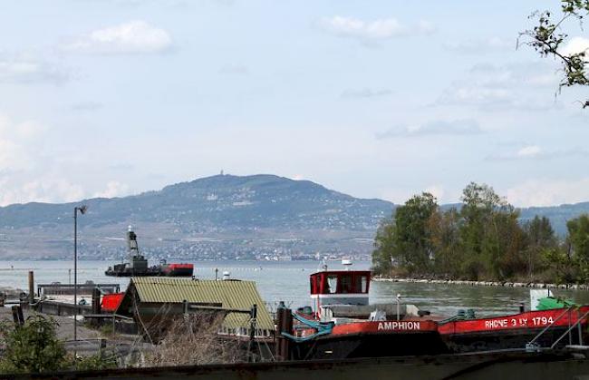 Vorläufiges Ende: Die Mündung in den Genfersee in Le Bouveret.