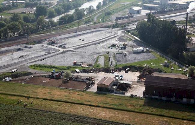 Flugaufnahme der Baustelle