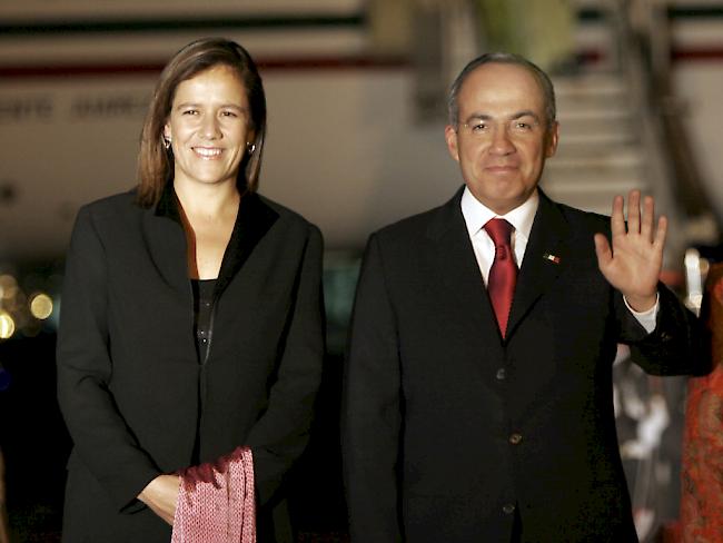 Politisches Paar: Margarita Zabala will es ihrem Ehemann Felipe Calderon gleichtun und als Präsidentin in Mexiko kandidieren (Archiv)