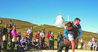 Eindr&uuml;cklich. Matthias Sempach beim Schwingfest auf Riffelalp: &laquo;Den Heliflug ums Matterhorn werde ich nie vergessen.&raquo;  