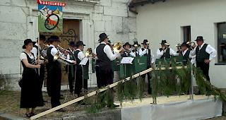 Musikalischer H&ouml;henflug in Solothurn: Die Bortelhorn-Bl&auml;ser im Einsatz. 